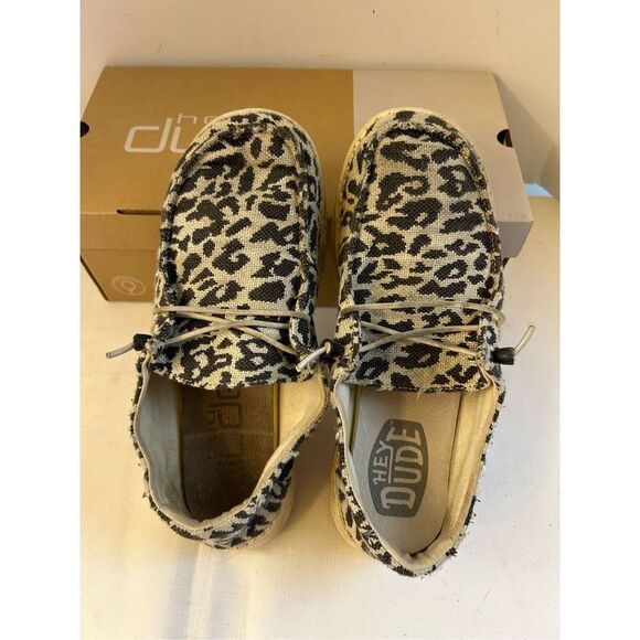 Hey dudes Wendy Woven animal print size 7 cheetah print - Picture 3 of 6